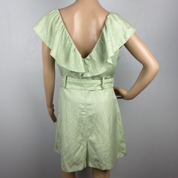 NEW TOPSHOP GREEN V-NECK ROMPER - Picture 7 of 9